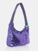 The Zane Purple Sequin Shoulder Bag sold by Public Desire