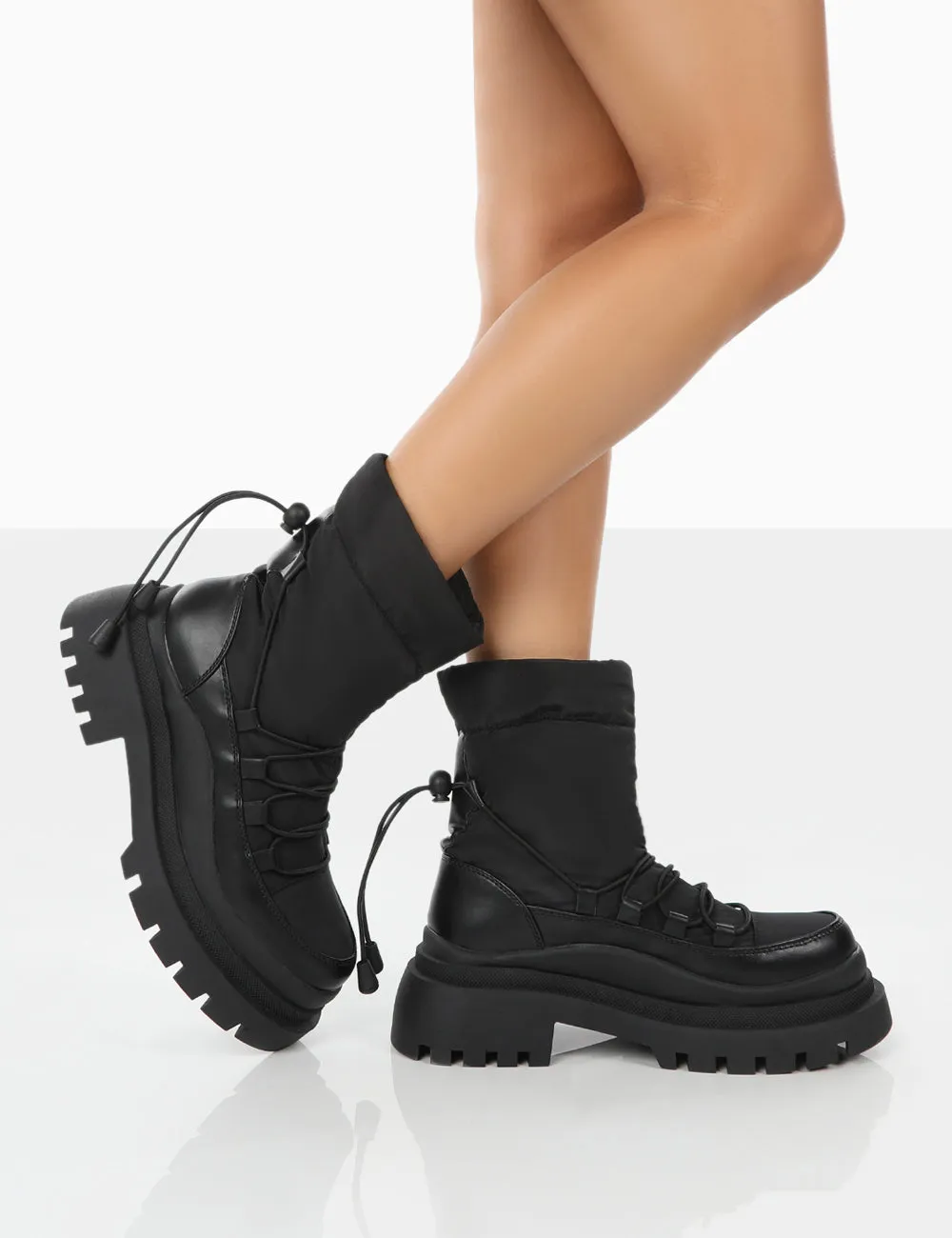 Mischa Black Platform Chunky Sole Winter Boots sold by Public Desire product image thumbnail 3