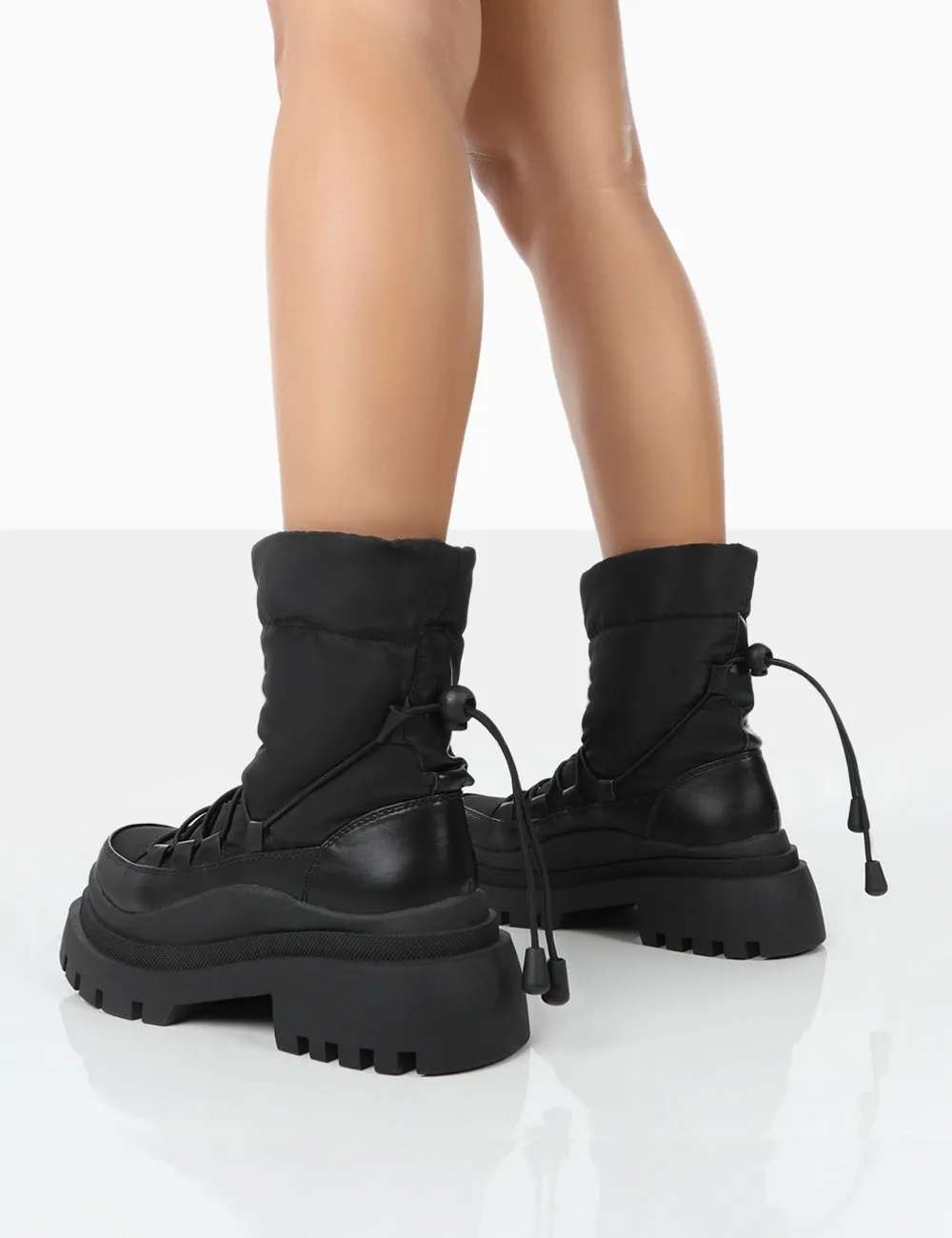 Mischa Black Platform Chunky Sole Winter Boots sold by Public Desire product image thumbnail 2