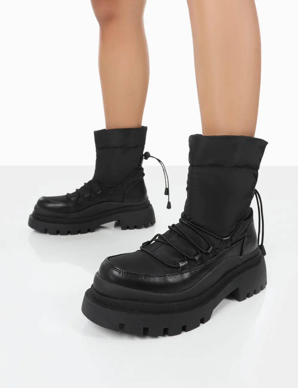 Mischa Black Platform Chunky Sole Winter Boots sold by Public Desire product image thumbnail 4