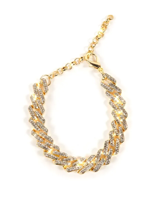 Gold Diamante Chain Anklet sold by Public Desire