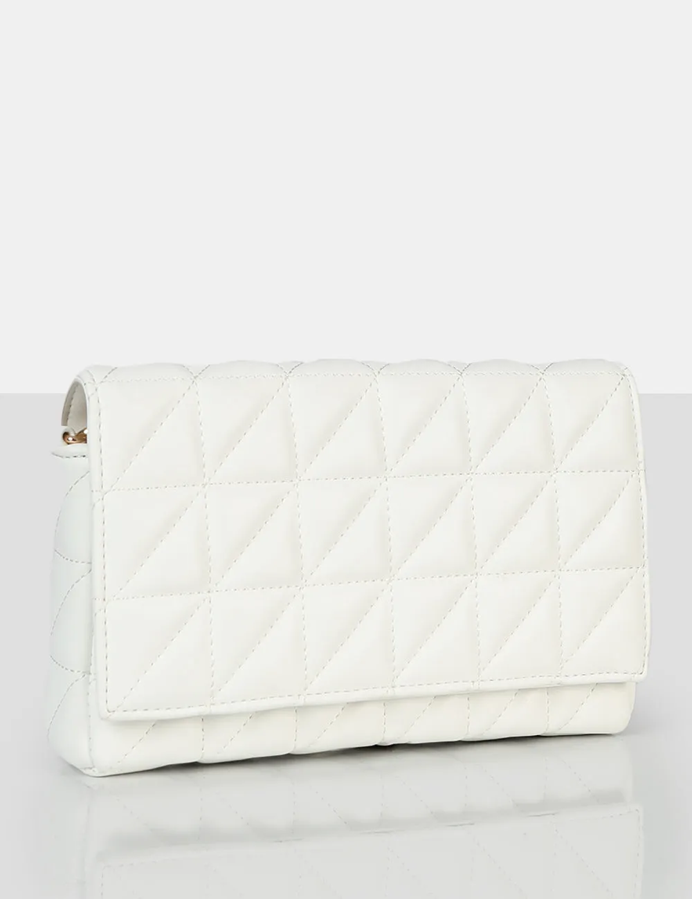 The Kahlo White Gold Chain Shoulder Mini Bag sold by Public Desire product image thumbnail 2