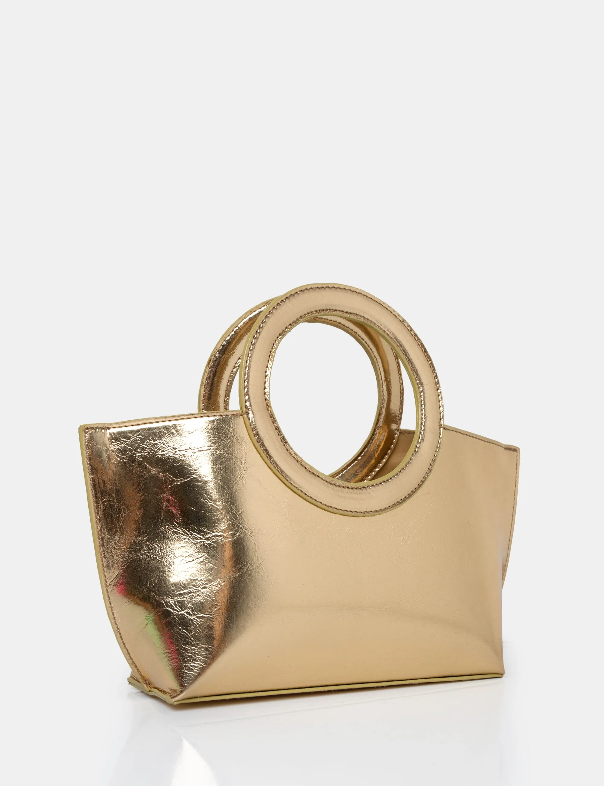 The Rae Gold Circlur Handle Grab Bag sold by Public Desire product image thumbnail 3