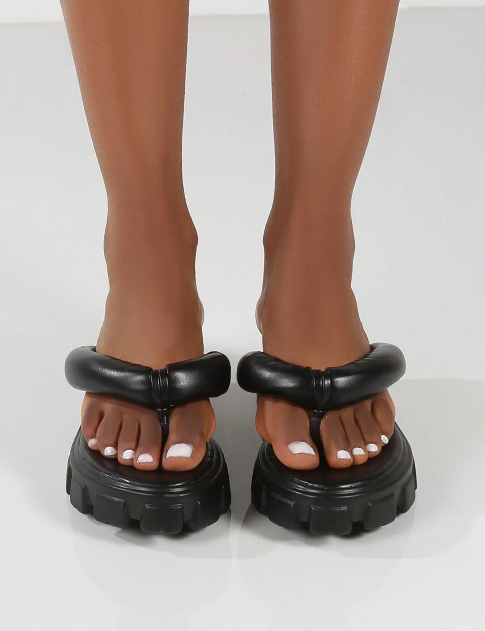 State Black Chunky Sole Thong Strap Sandals sold by Public Desire product image thumbnail 3