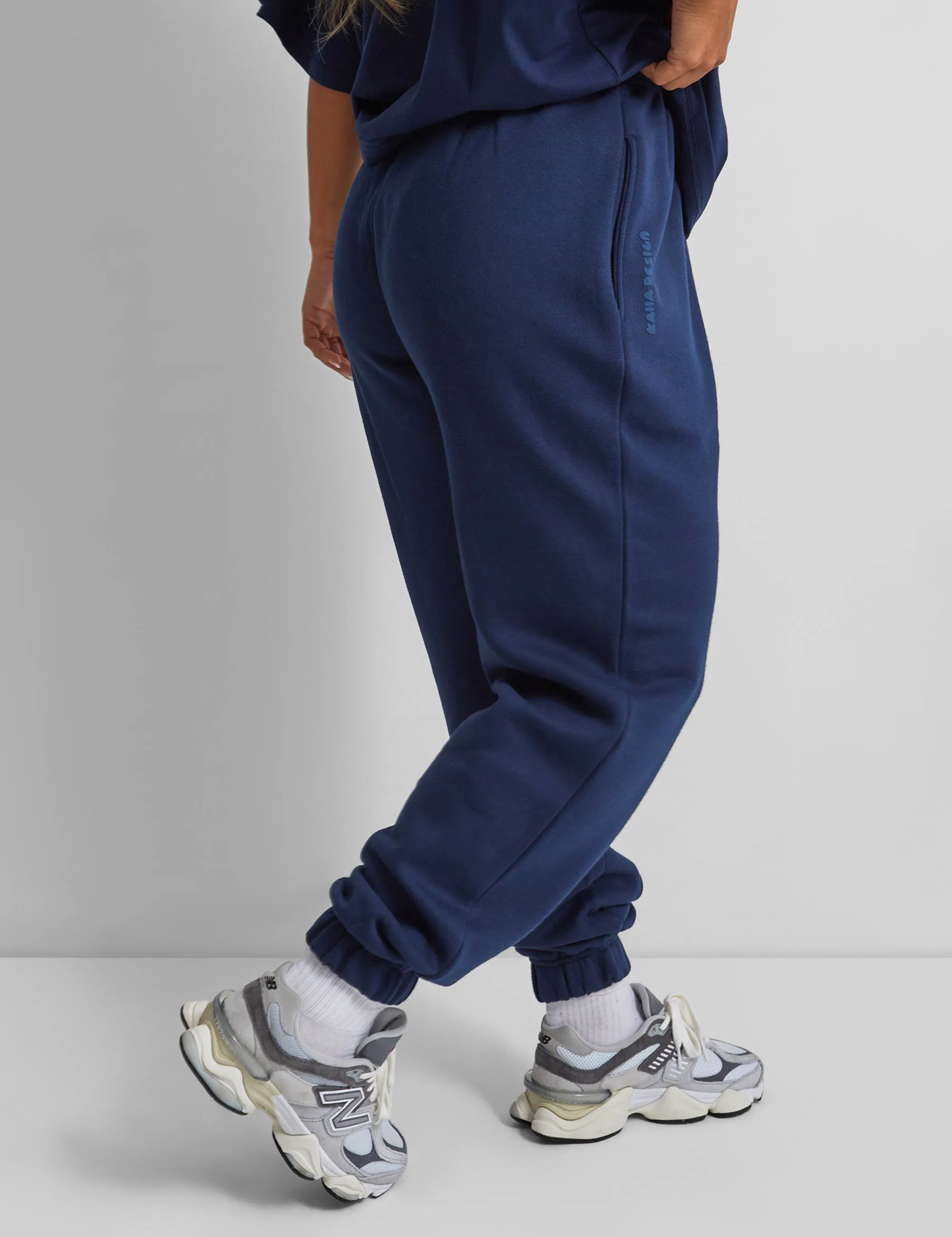 Kaiia Design Bubble Logo Cuffed Joggers Navy sold by Public Desire product image thumbnail 4