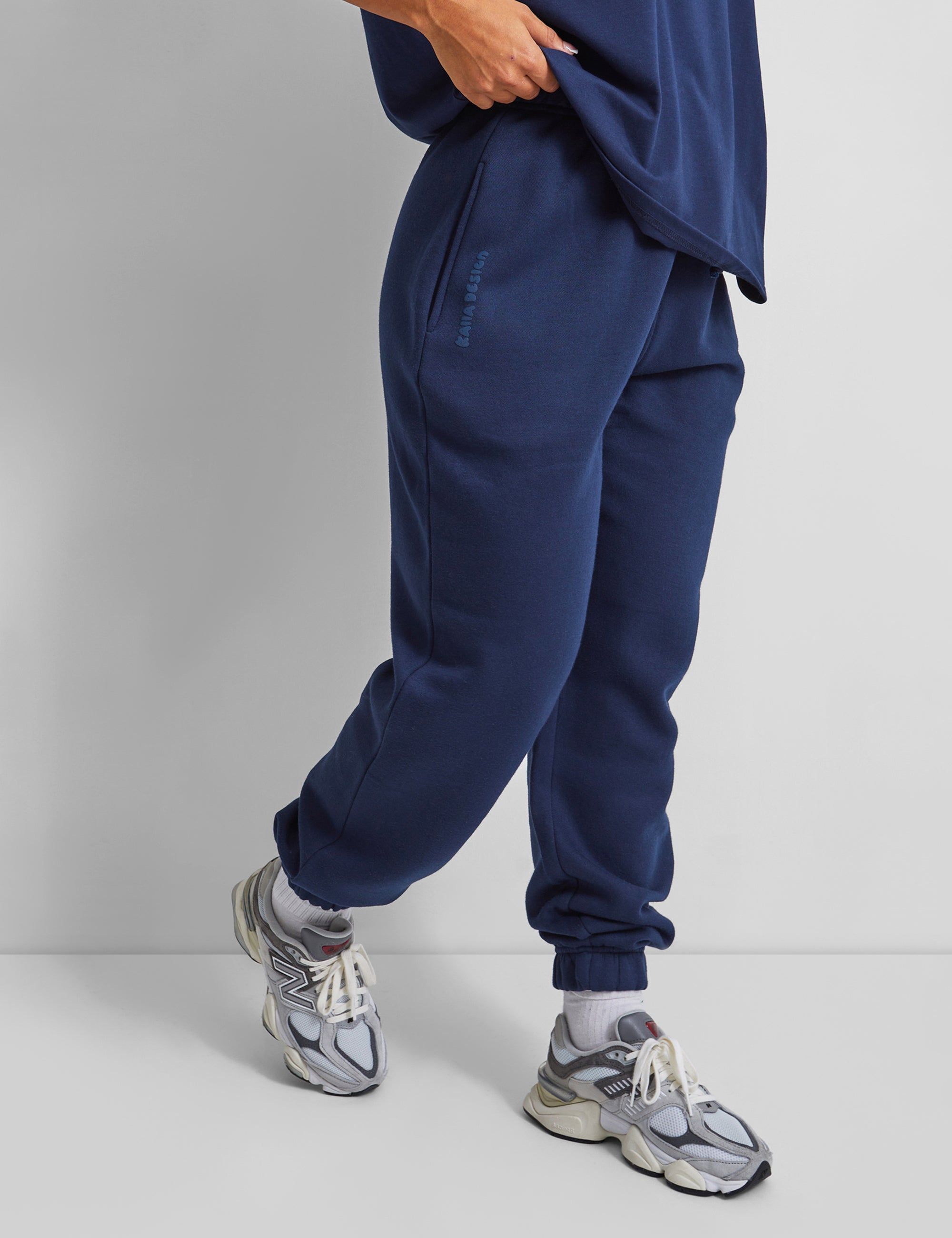 Kaiia Design Relaxed Fit Cuffed Joggers Navy sold by Public Desire product image thumbnail 2