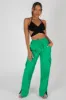 Split Hem Wide Leg Cargo Pocket Trouser Green sold by Public Desire