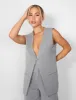 Kaiia Tailored Button Detail Longline Top Co-ord in Grey sold by Public Desire