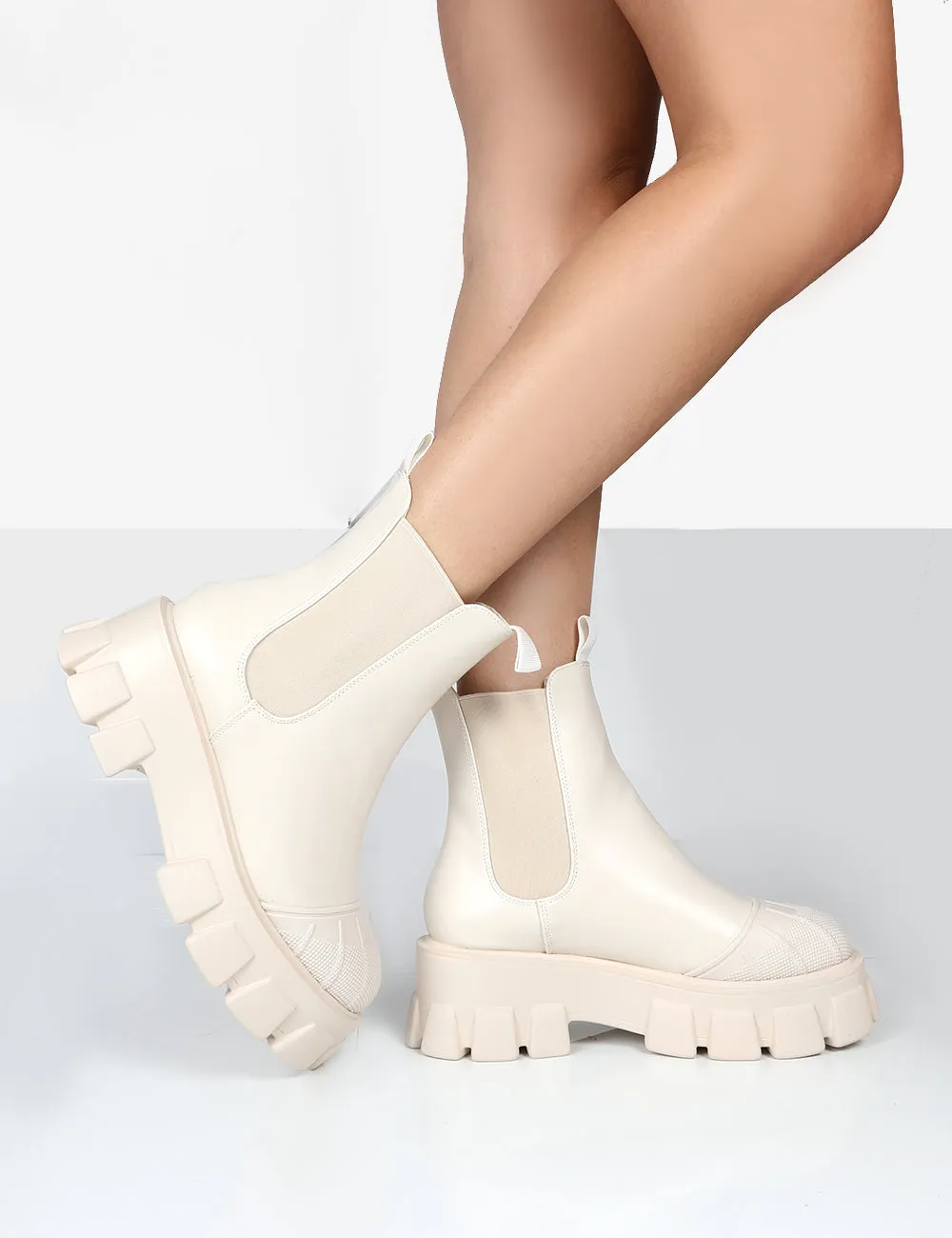 Elodie Putty Chunky Sole Chelsea Ankle Boots sold by Public Desire product image thumbnail 3