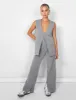 Kaiia Tailored Button Detail Longline Top Co-ord in Grey sold by Public Desire