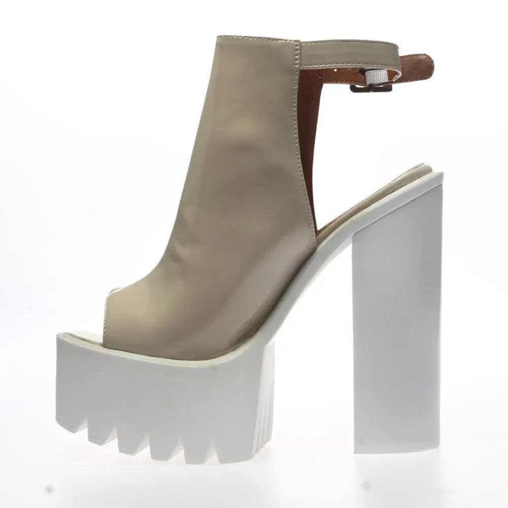 Kelis Nude Cleated Sole Platform Heel Shoes sold by Public Desire product image thumbnail 3