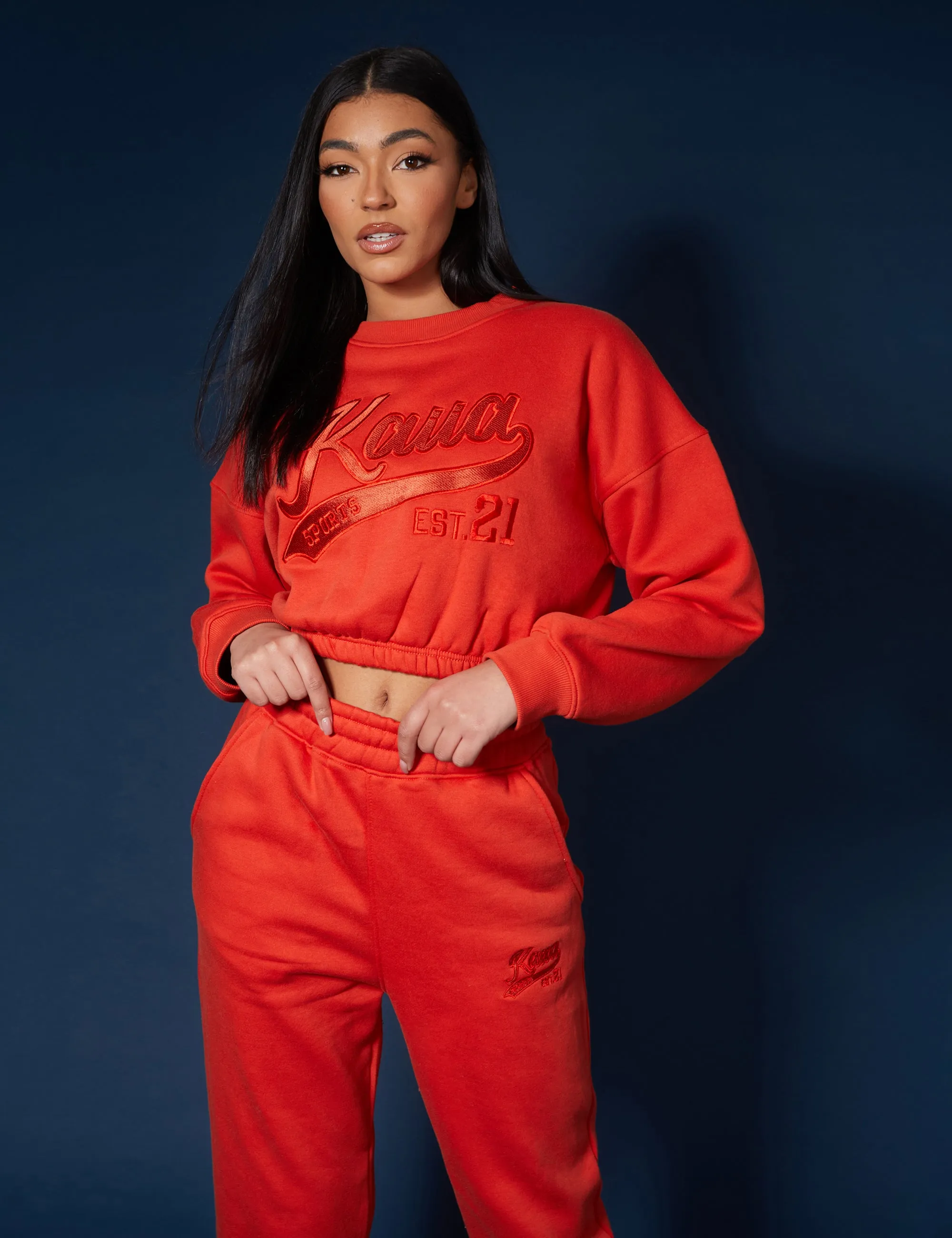 Varsity Tonal Sweatshirt Flame Red sold by Public Desire product image thumbnail 3