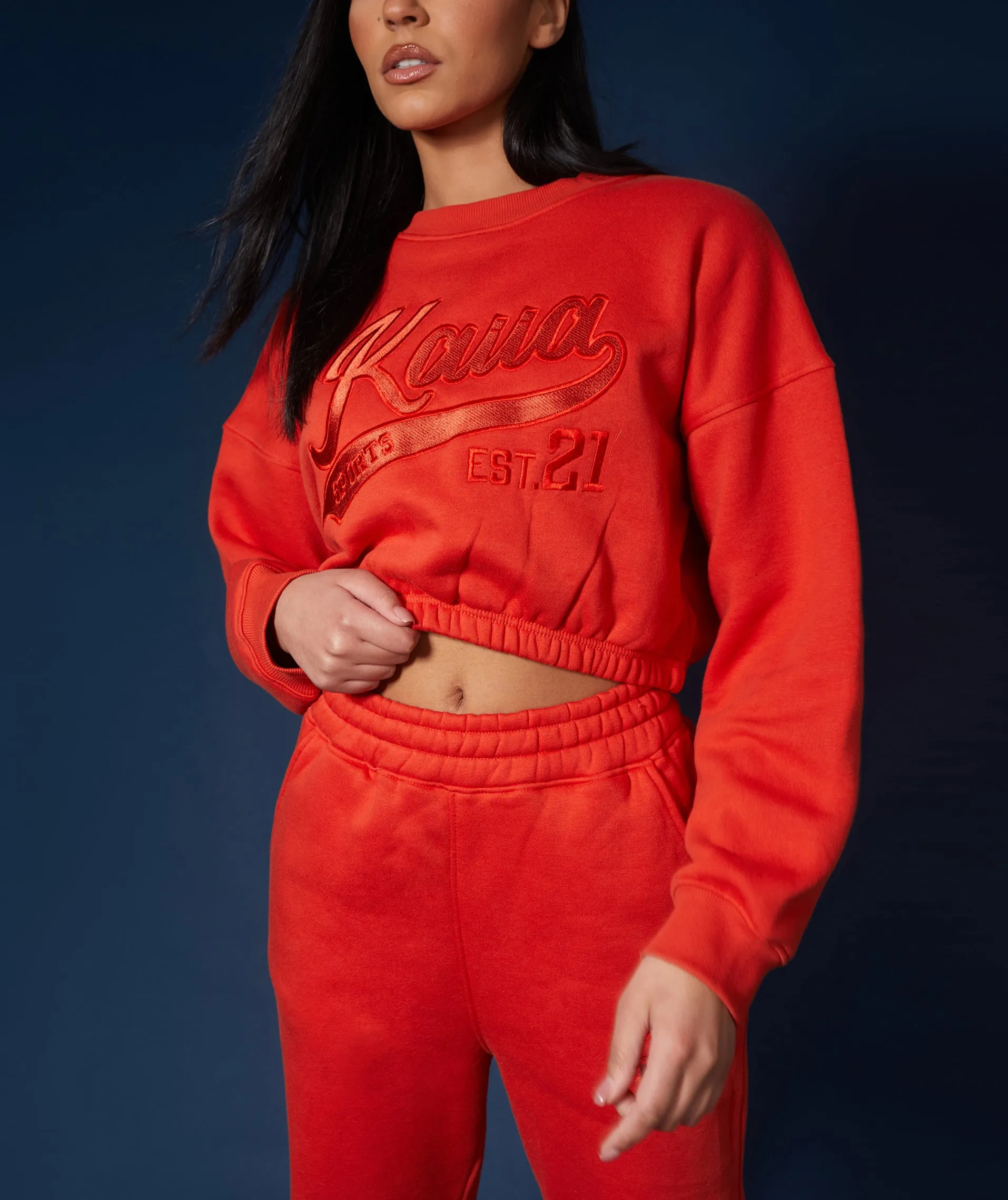 Varsity Tonal Sweatshirt Flame Red sold by Public Desire product image thumbnail 4