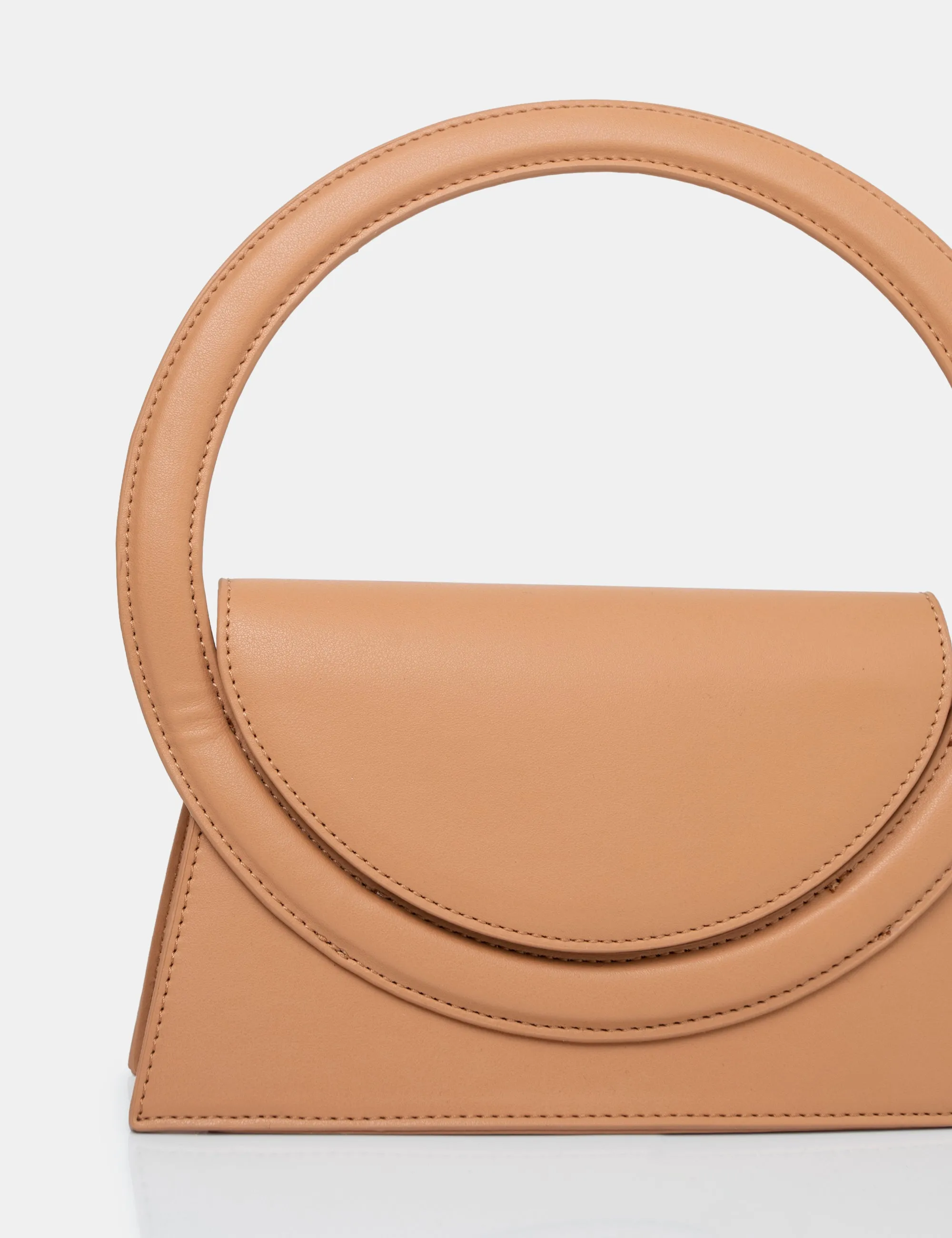 The Top Handle Tan Pu Circlur Handle Grab Bag sold by Public Desire product image thumbnail 3