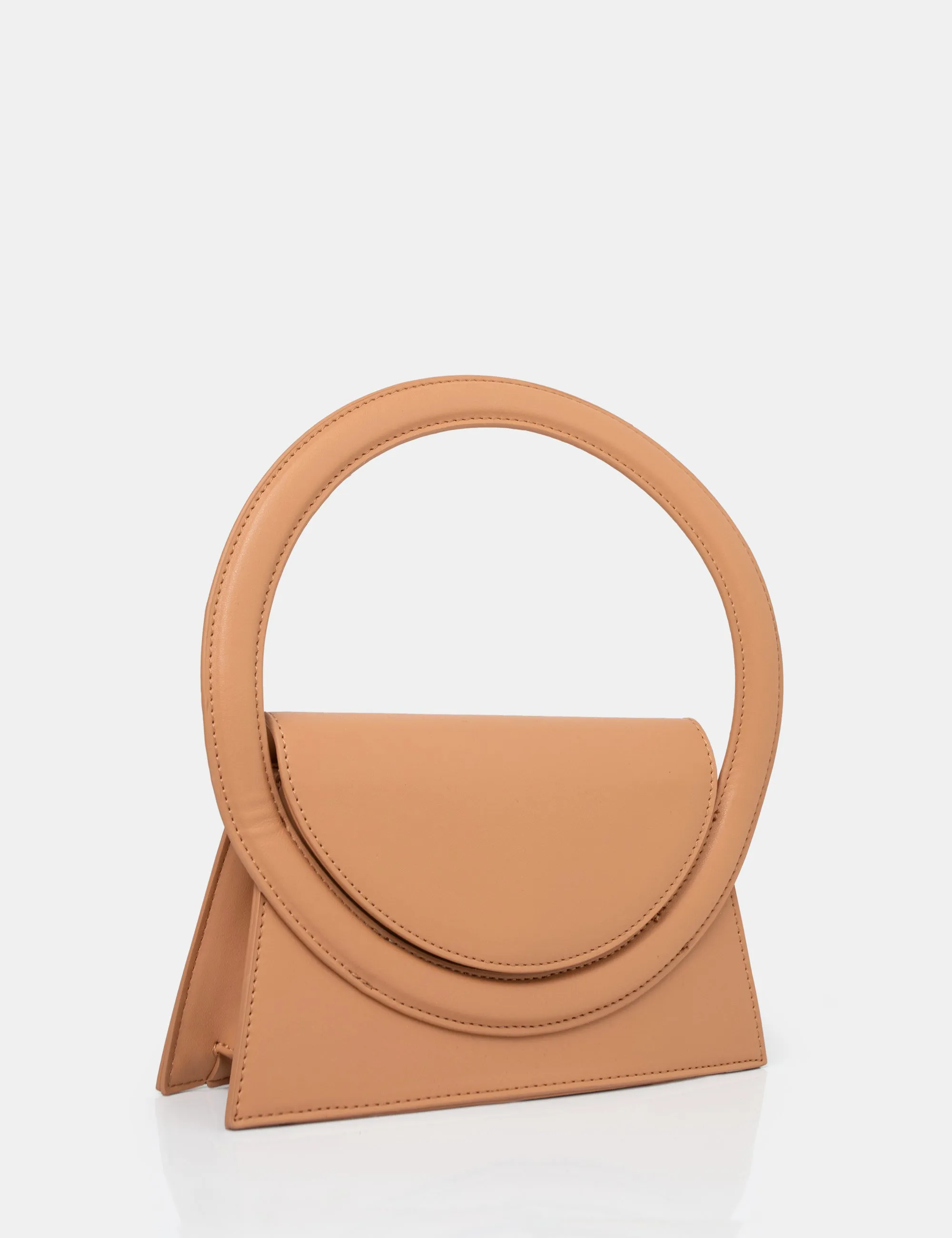 The Top Handle Tan Pu Circlur Handle Grab Bag sold by Public Desire product image thumbnail 2