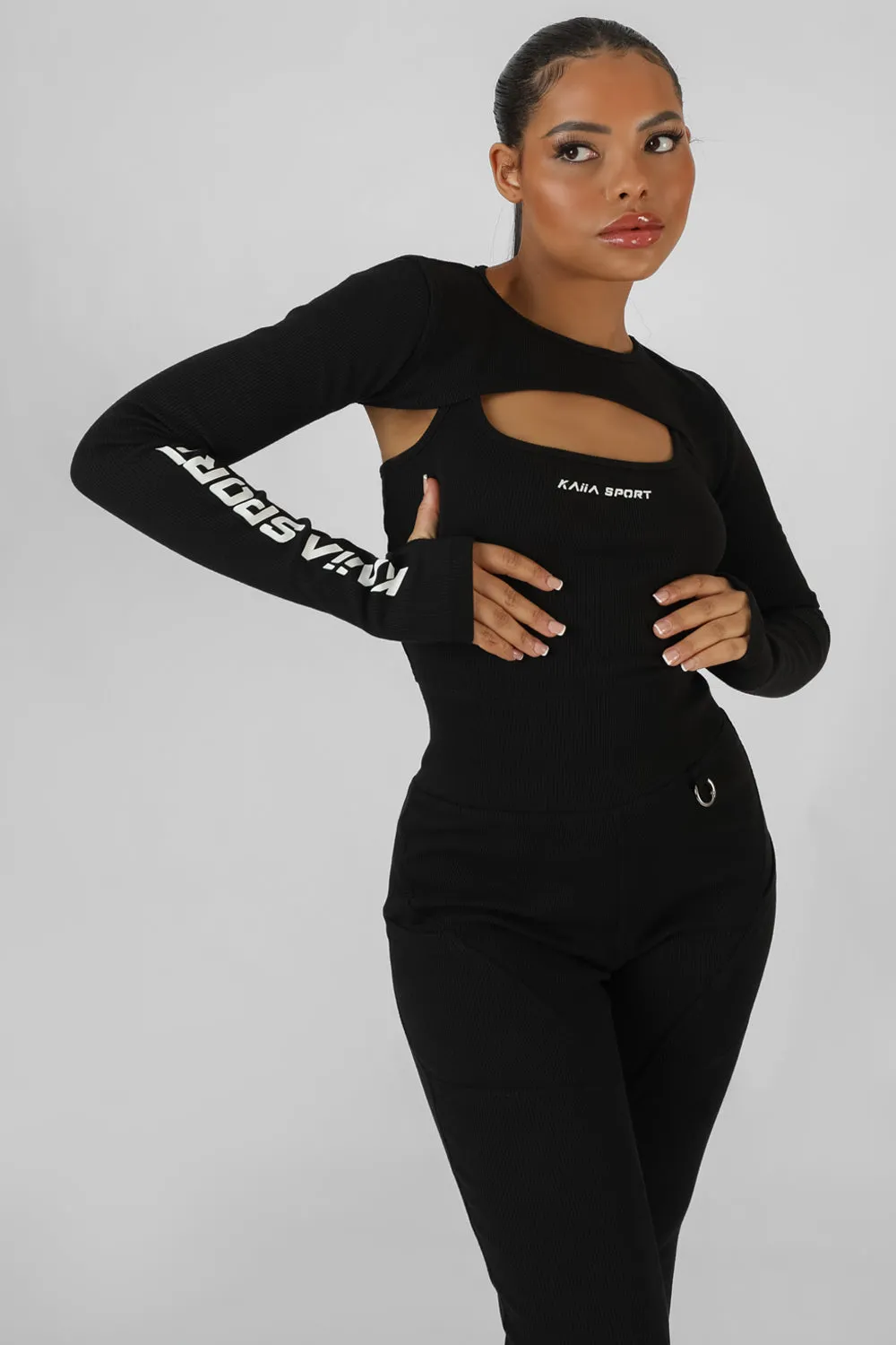 Extreme Kaiia Sport Crop Top Black sold by Public Desire product image thumbnail 2