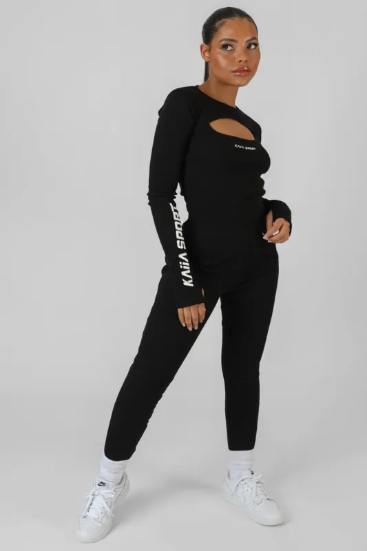 Extreme Kaiia Sport Crop Top Black sold by Public Desire