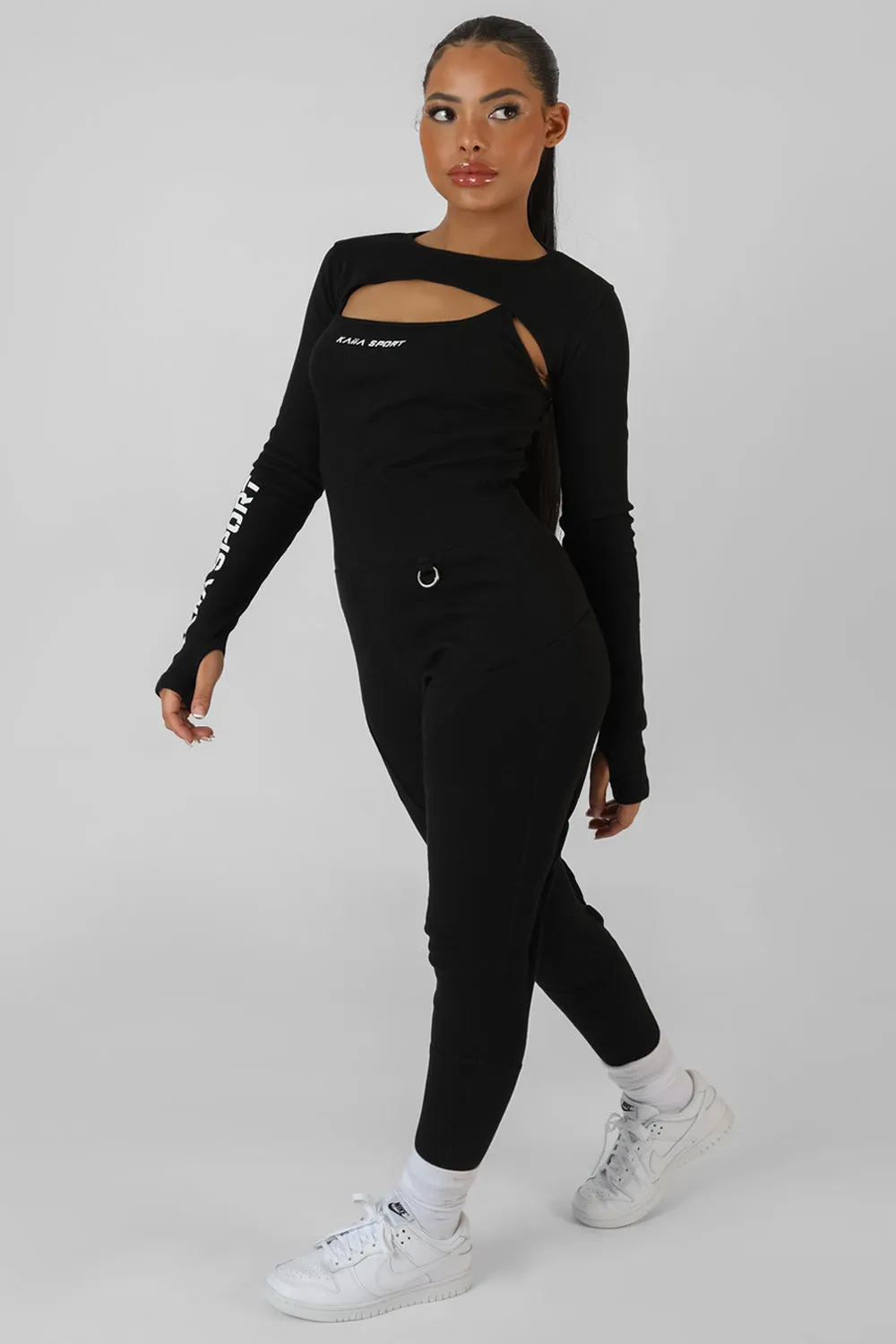 Extreme Kaiia Sport Crop Top Black sold by Public Desire product image thumbnail 3