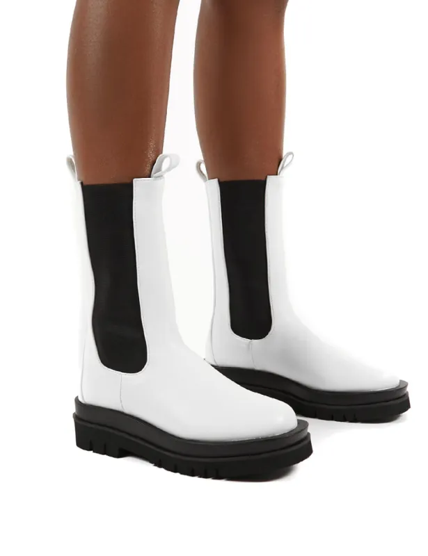 Dope White Chunky Sole Ankle Boot sold by Public Desire