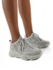 Chase Grey Wide Fit Chunky Sole Trainers sold by Public Desire