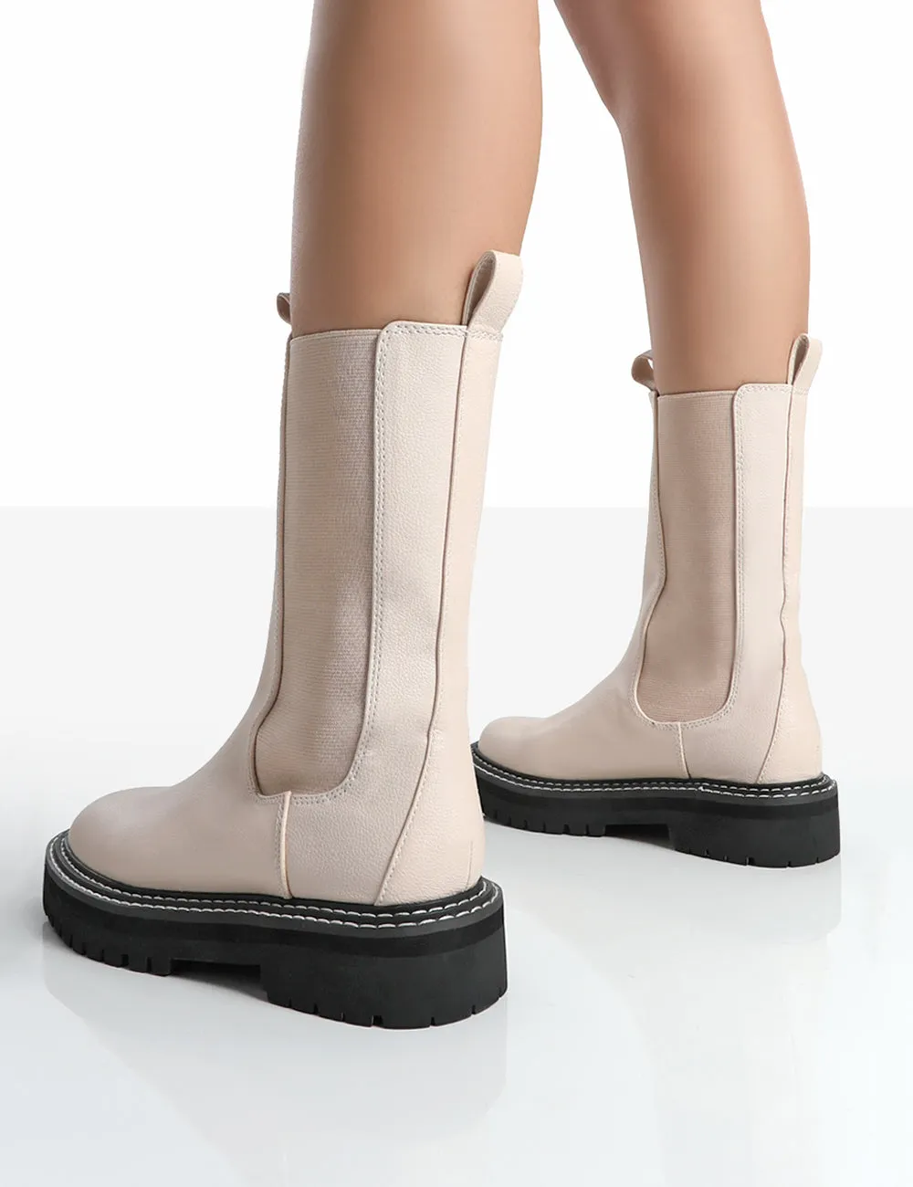 Animate Bone Ankle Chunky Sole Chelsea Boots sold by Public Desire product image thumbnail 2