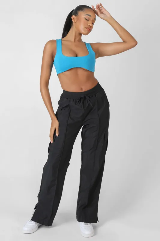 Underbust Detail Crop Top Blue sold by Public Desire