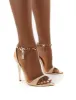 Triumphant Nude Diamante Lock Chain Anklet Stiletto Heels sold by Public Desire