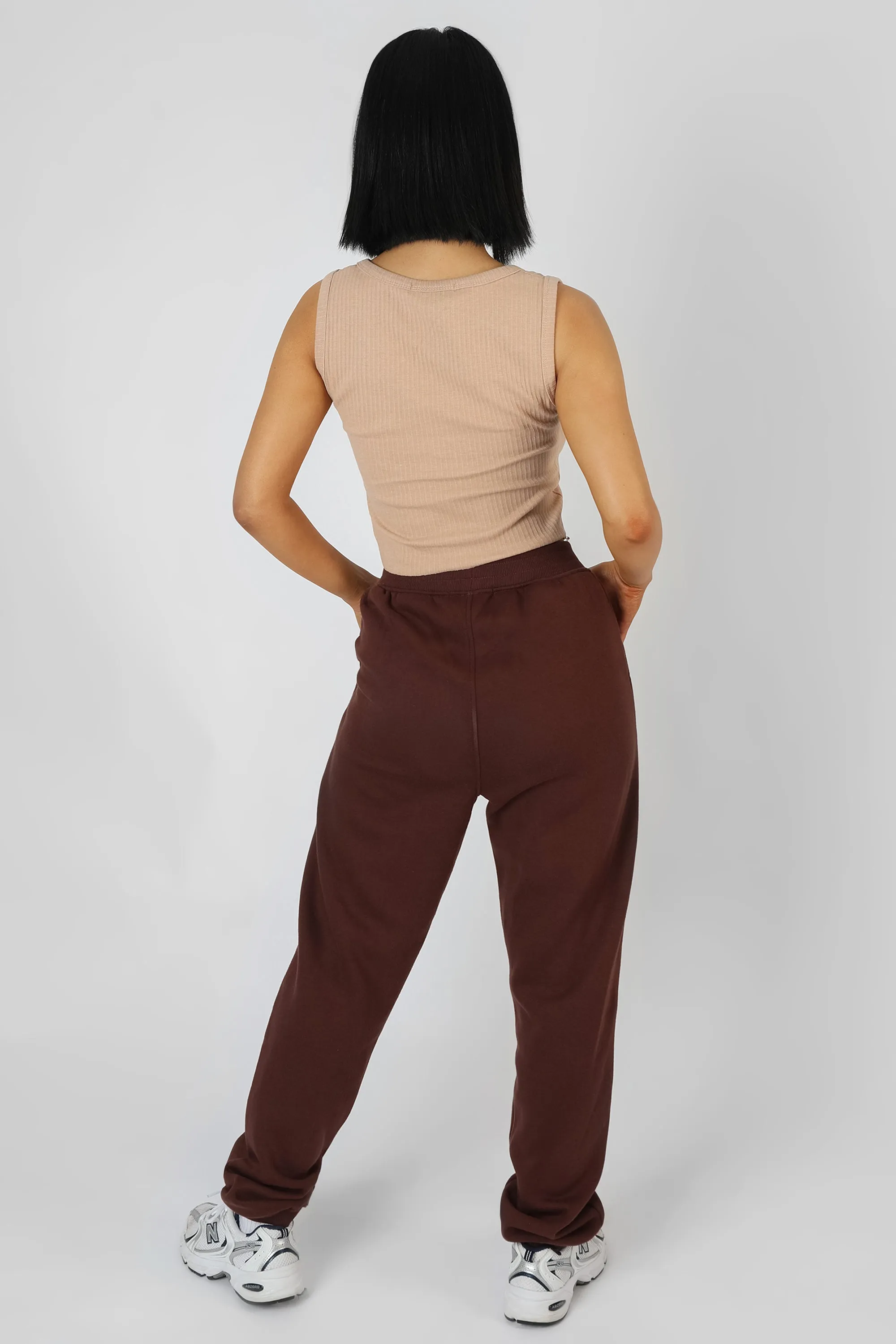 V Neck Sleeveless Ribbed Crop Top Camel sold by Public Desire product image thumbnail 3