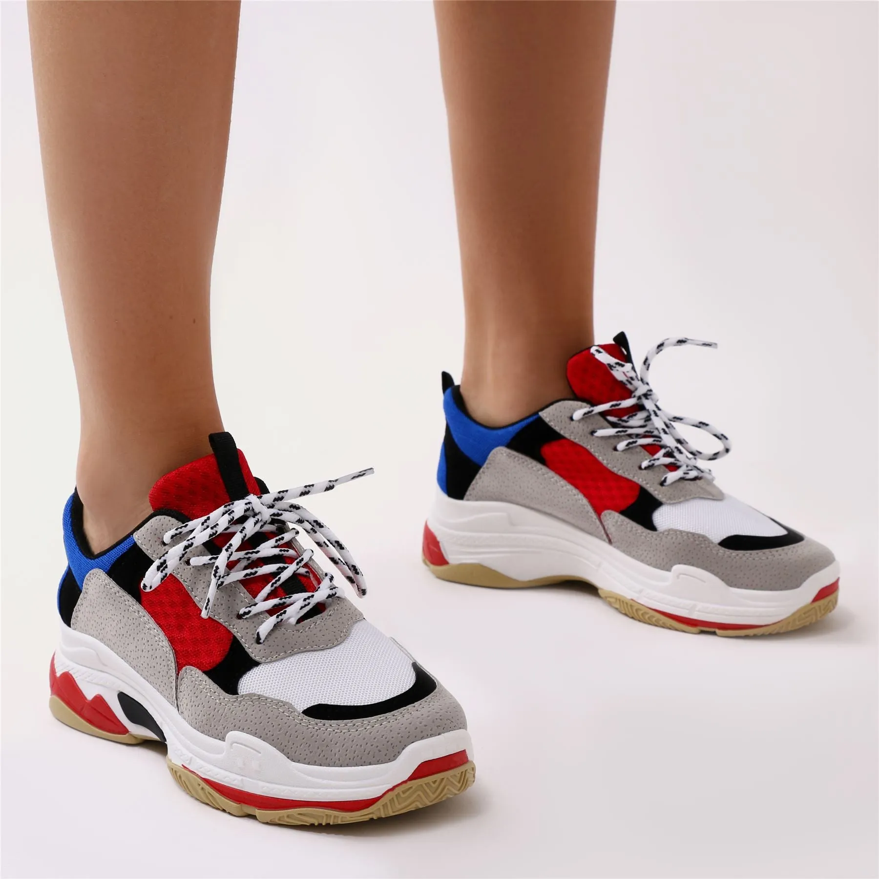 Revival Chunky Trainers in Red sold by Public Desire product image thumbnail 2