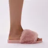 Kabuki Slider in Pink Faux Fur sold by Public Desire