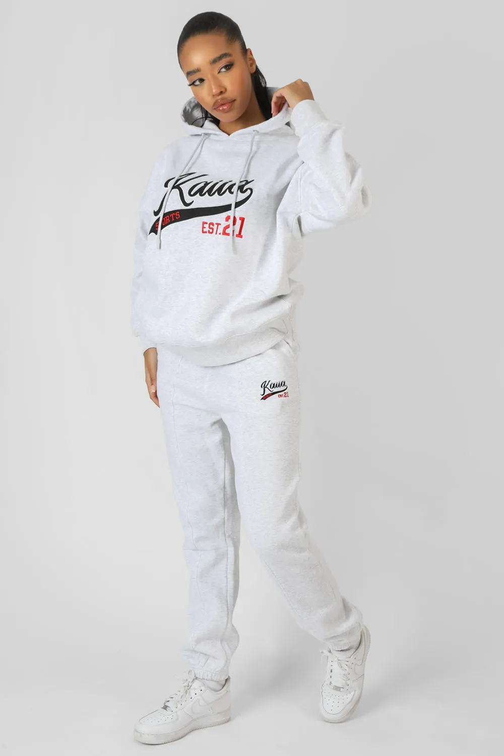 Varsity Seam Front 90'S Joggers Oatmeal Marl sold by Public Desire product image thumbnail 3