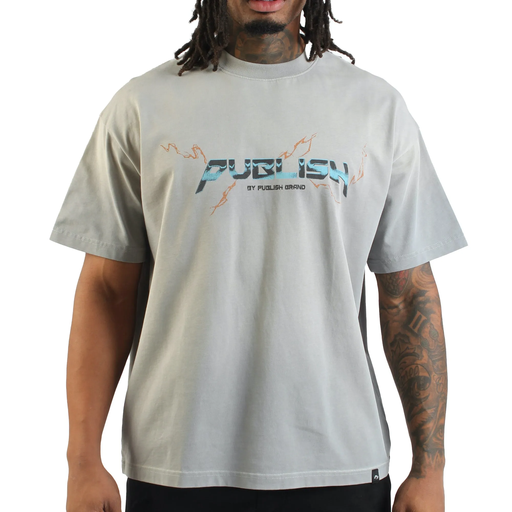 Thunder Monkey Washed Tee Oversized - Grey sold by Publish product image thumbnail 2
