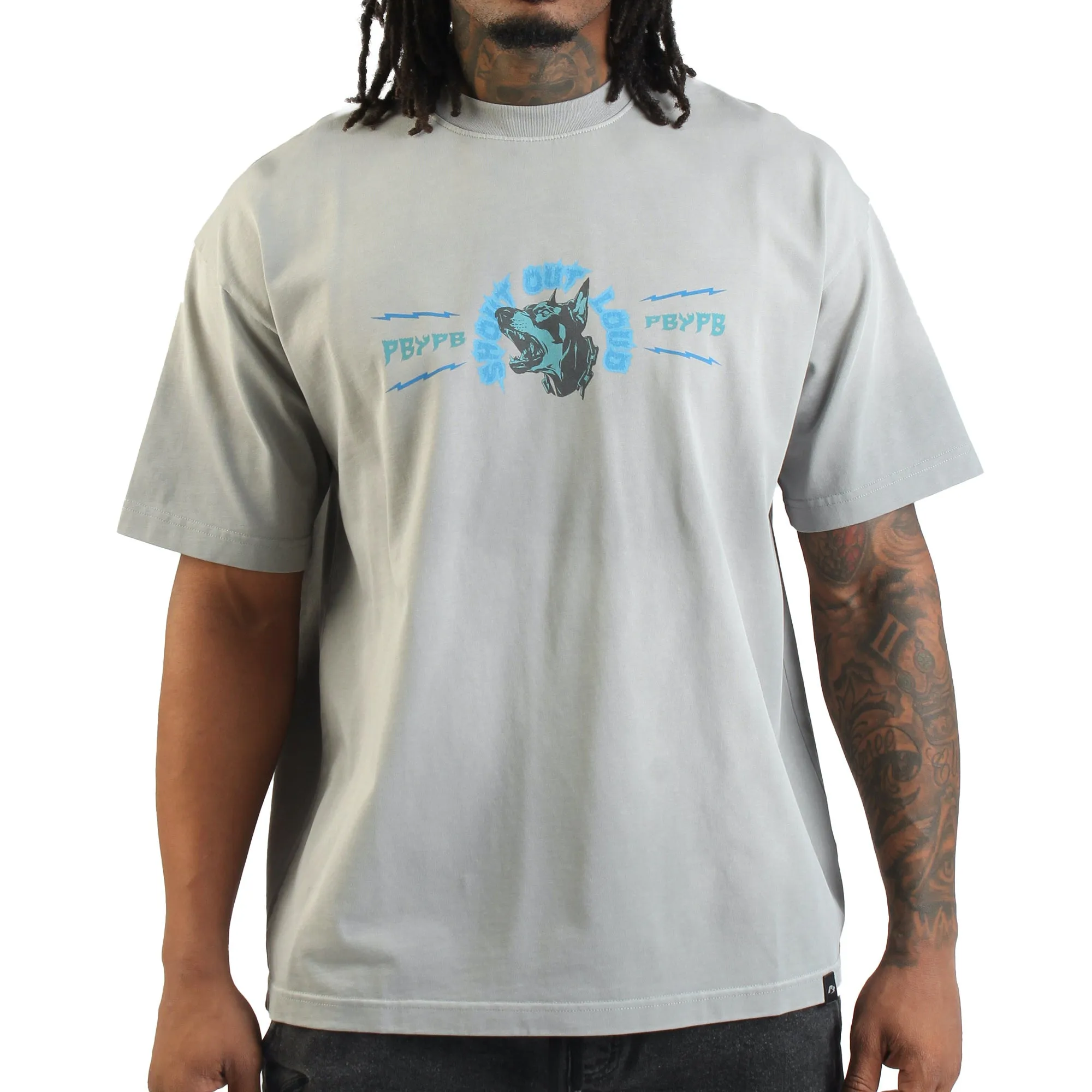 Bark Load Monkey Washed Tee Oversized - Grey sold by Publish product image thumbnail 2