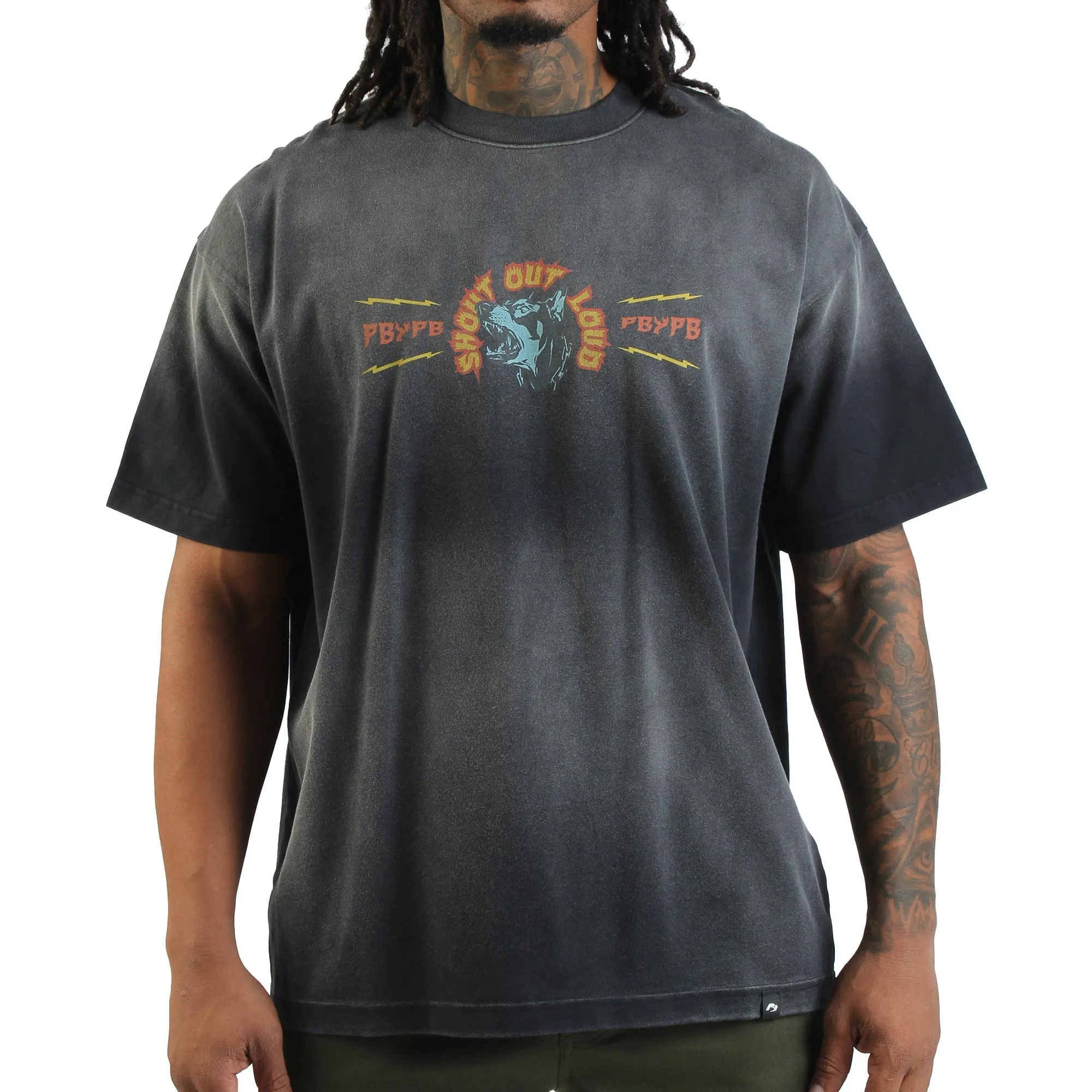 Bark Load Monkey Washed Tee Oversized - Black sold by Publish product image thumbnail 2