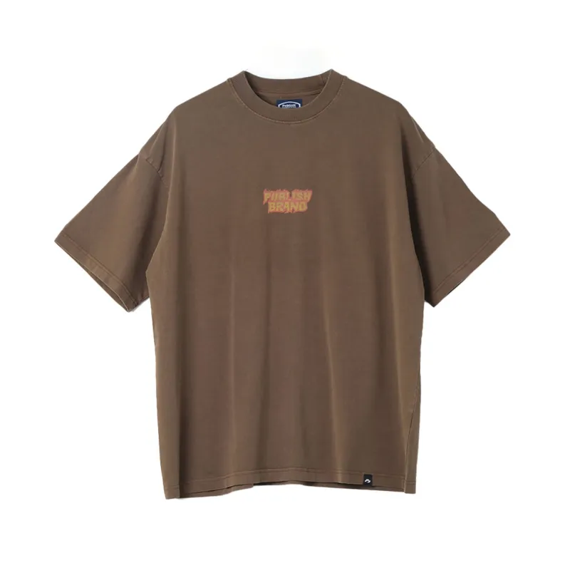 Stop Barking Monkey Washed Tee Oversized - Brown sold by Publish
