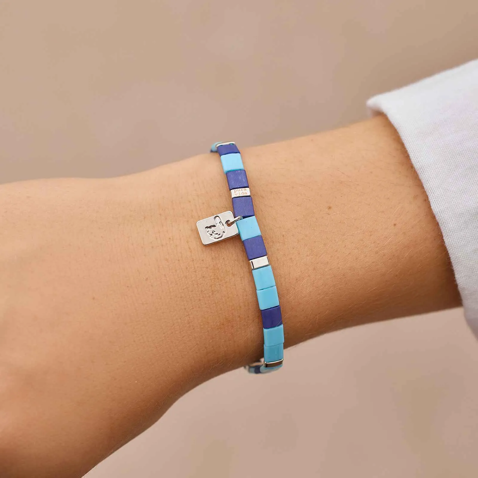 Ravenclaw™ Tile Bead Stretch Bracelet sold by Pura Vida product image thumbnail 2