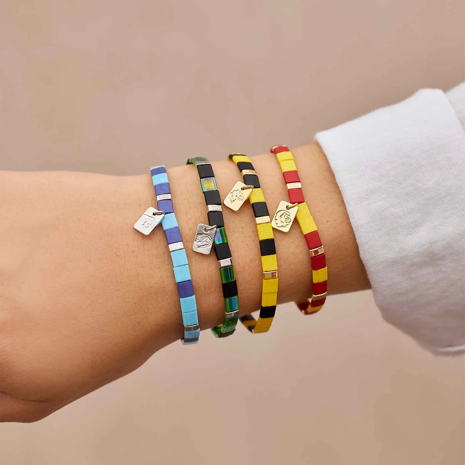 Ravenclaw™ Tile Bead Stretch Bracelet sold by Pura Vida product image thumbnail 5