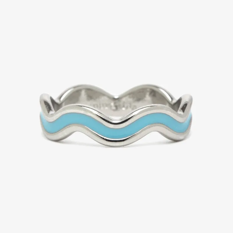 Surfrider Enamel Wiggle Ring sold by Pura Vida