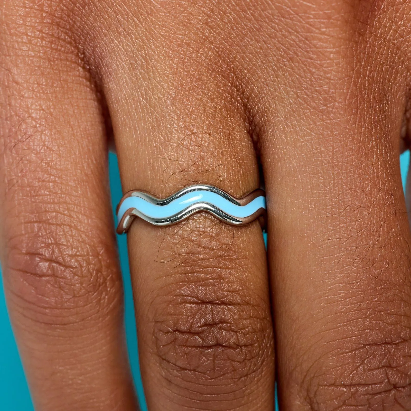 Surfrider Enamel Wiggle Ring sold by Pura Vida product image thumbnail 2