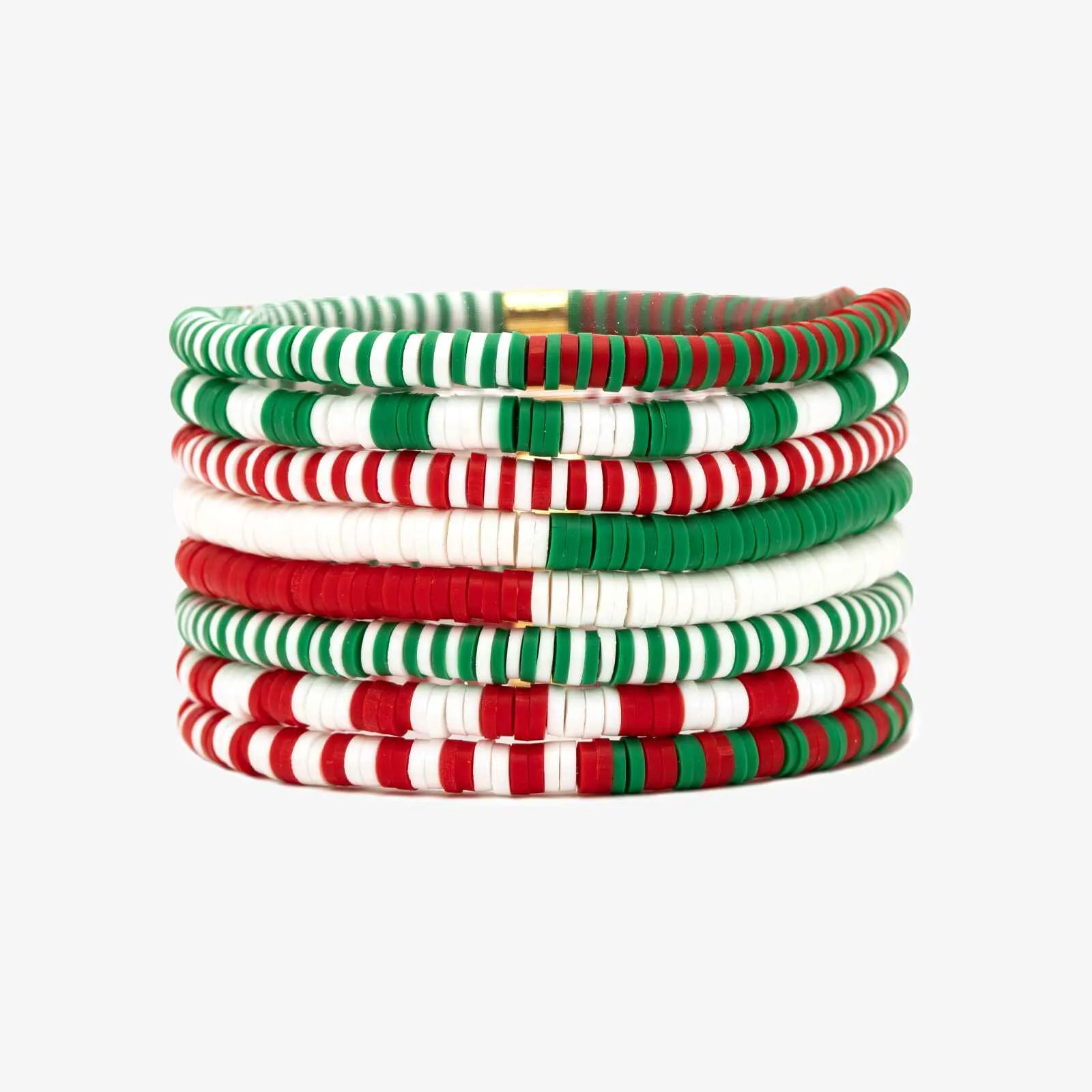 Vacation Vibes Deck the Halls Stretch Bracelet Set of 8 sold by Pura Vida