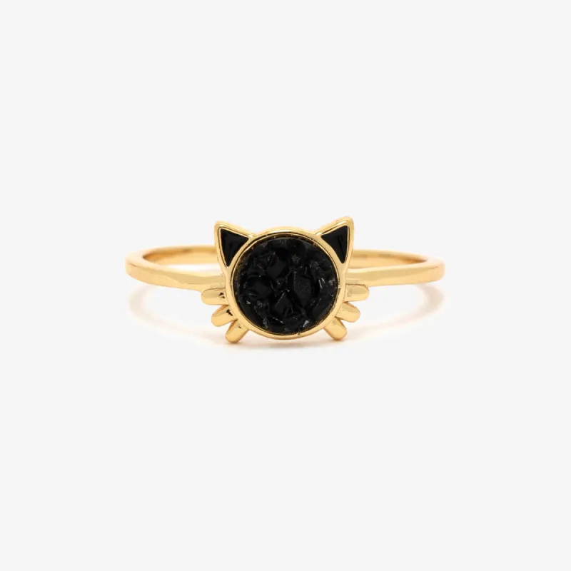 Druzy Cat Ring made by Pura Vida