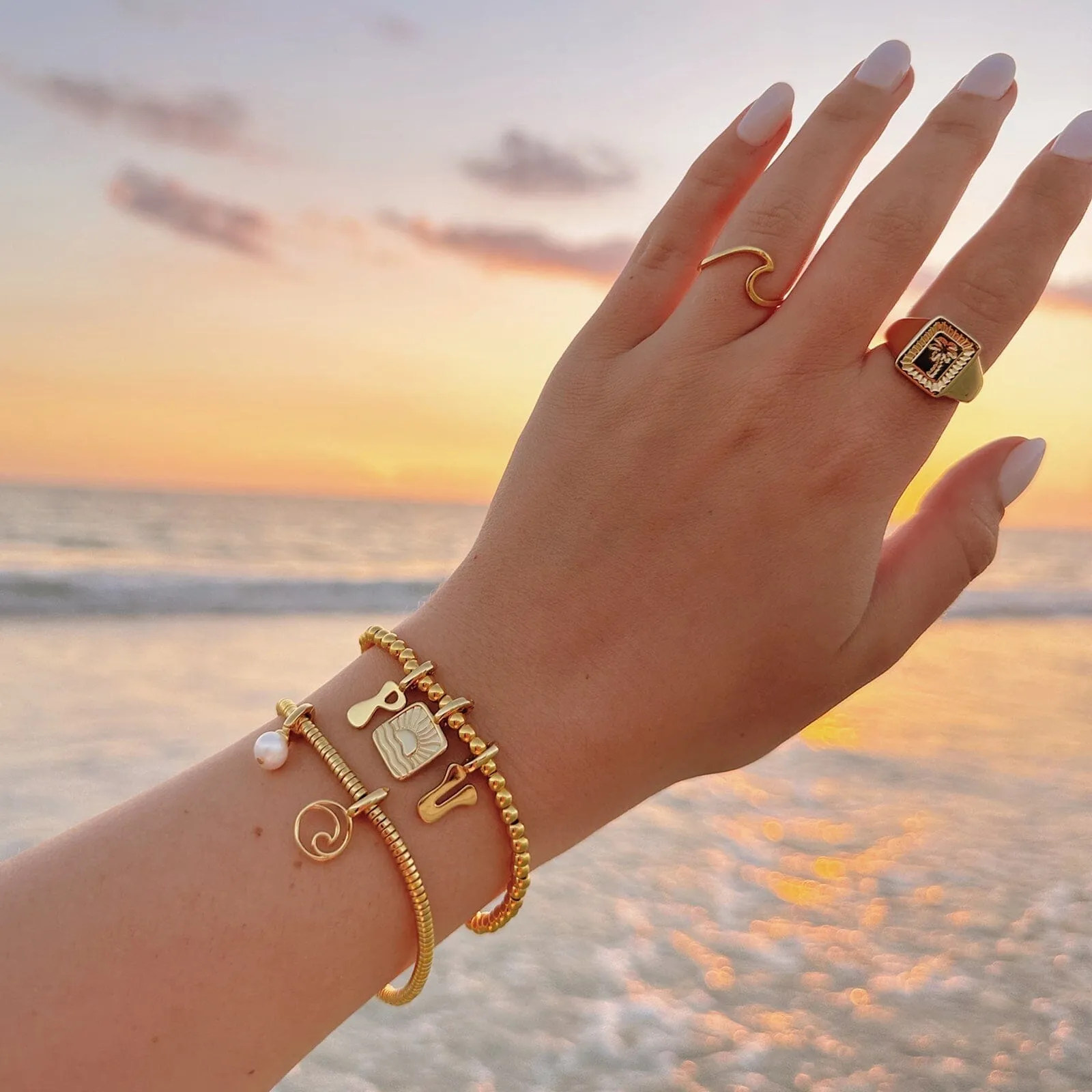 Harper Disc Bead Stretch Bracelet sold by Pura Vida product image thumbnail 3