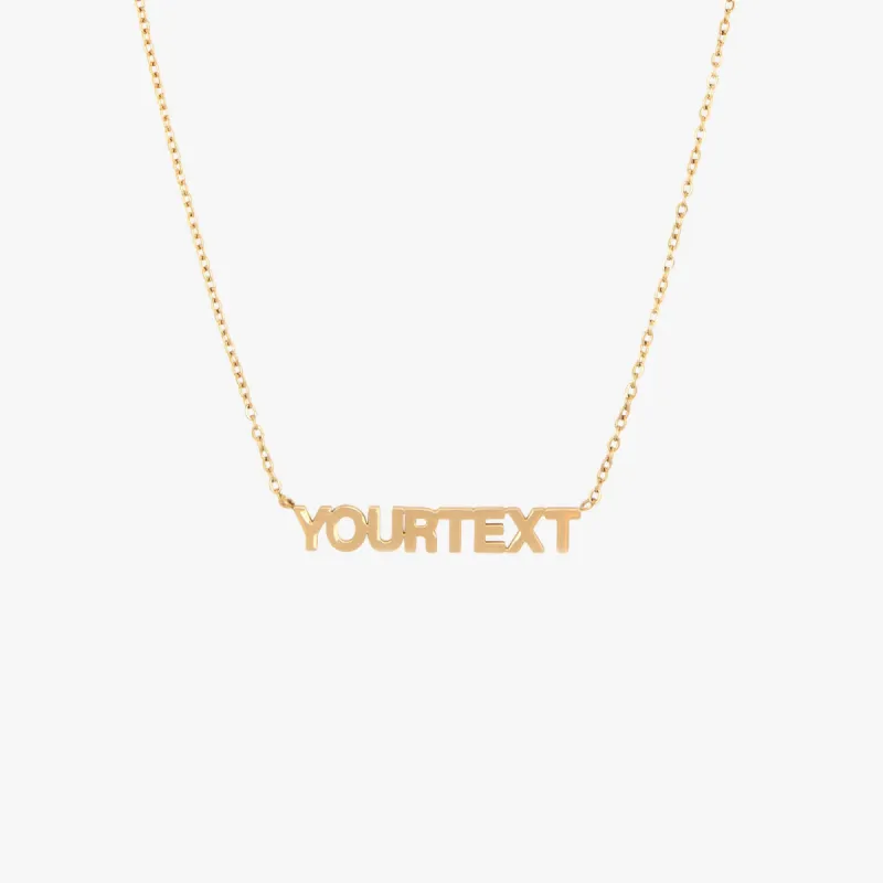 Block Letter Necklace made by Pura Vida
