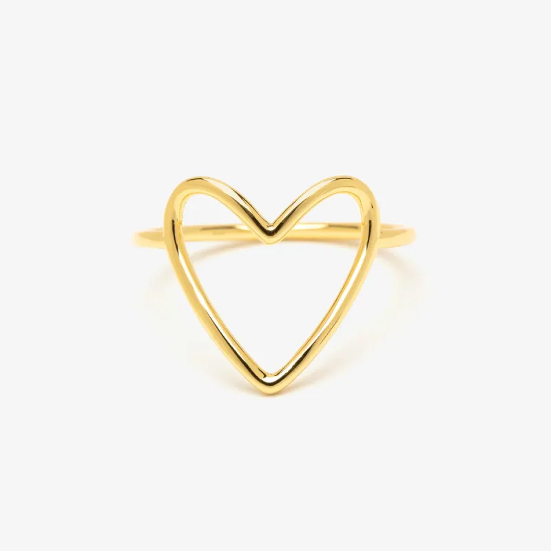 Gold Statement Heart Ring sold by Pura Vida