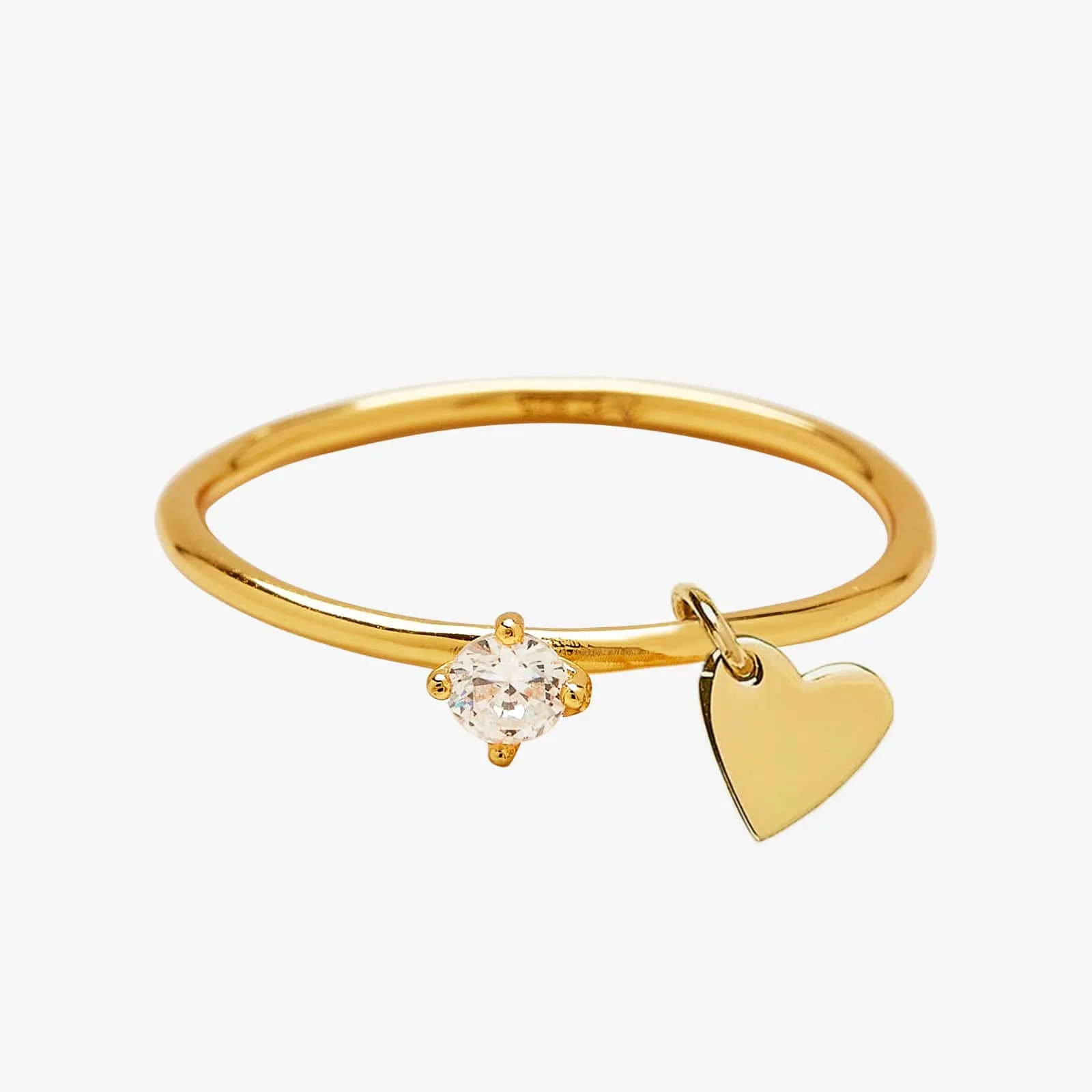 Demi-Fine Engravable Heart Ring sold by Pura Vida