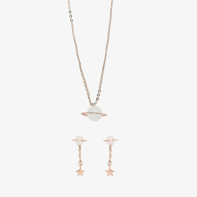 Saturn Necklace & Earring Set sold by Pura Vida
