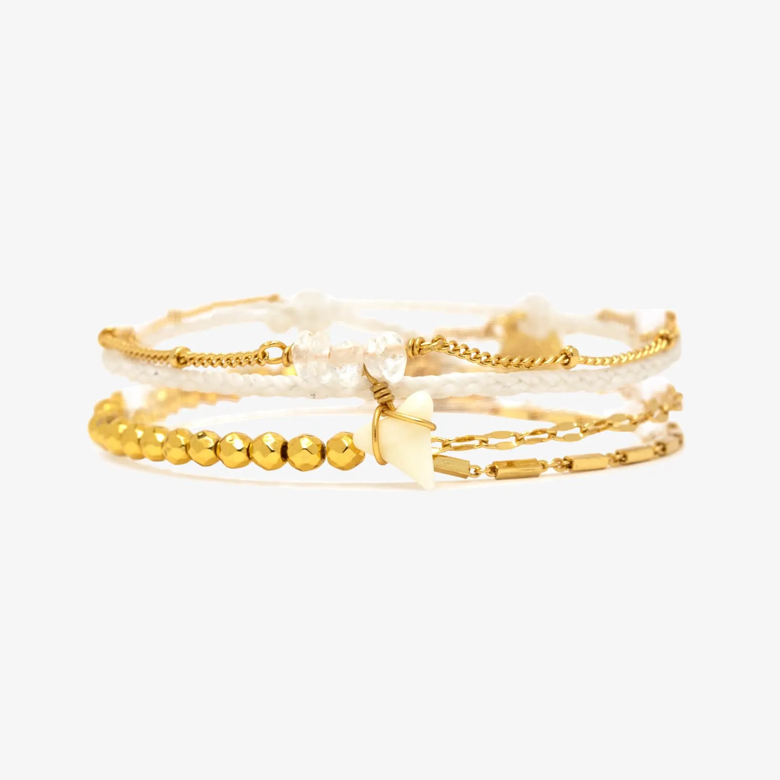 Gold Shark Tooth Style Pack sold by Pura Vida