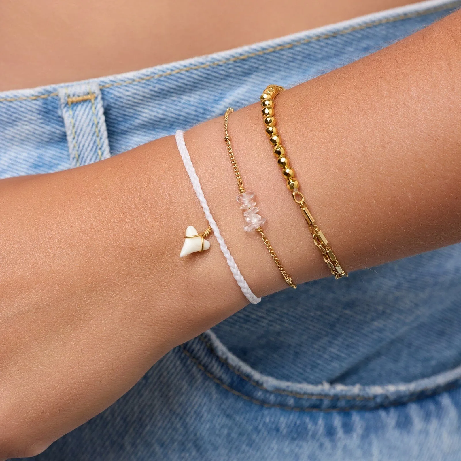 Gold Shark Tooth Style Pack sold by Pura Vida product image thumbnail 2