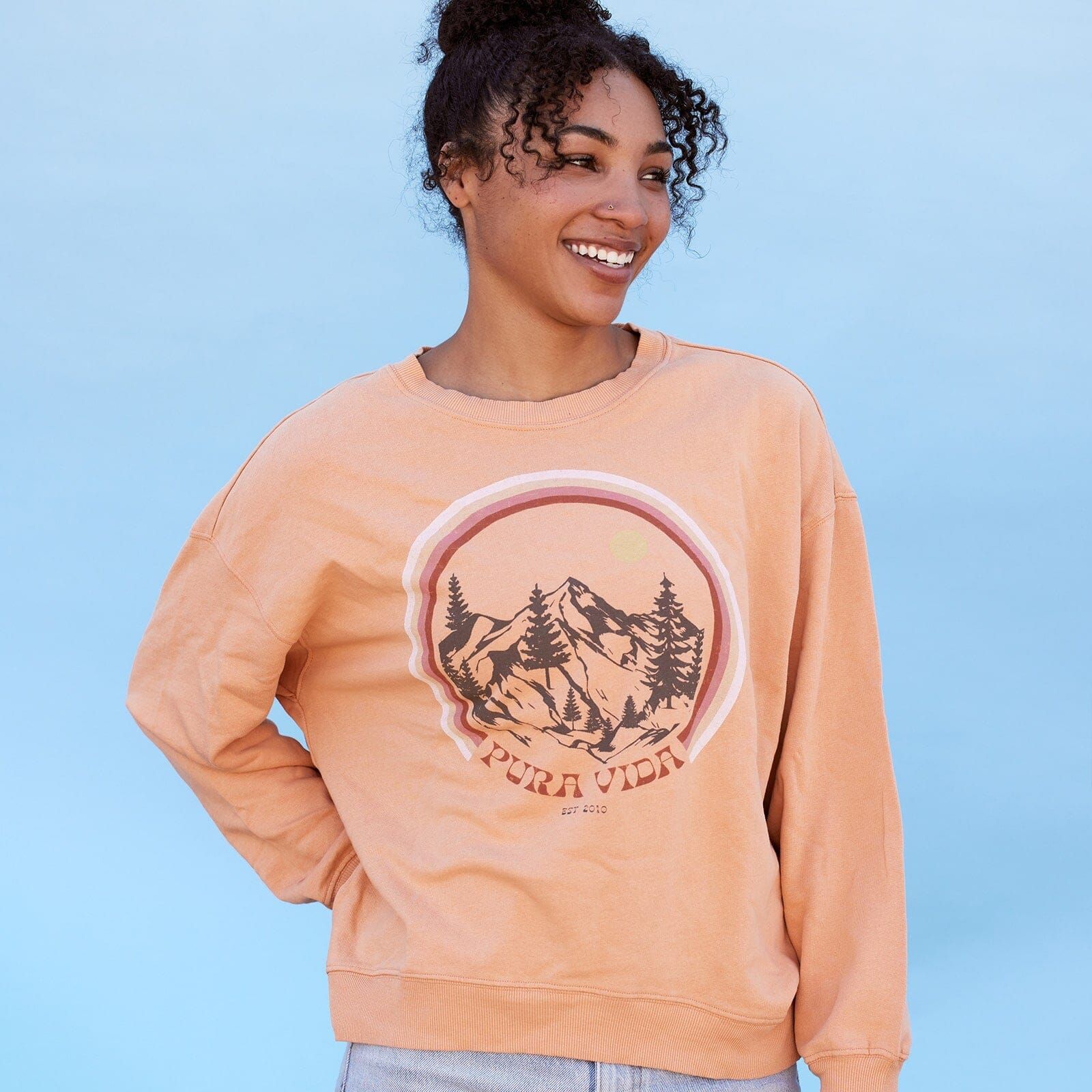 Mountain Magic Oversized Crew Fleece sold by Pura Vida product image thumbnail 4