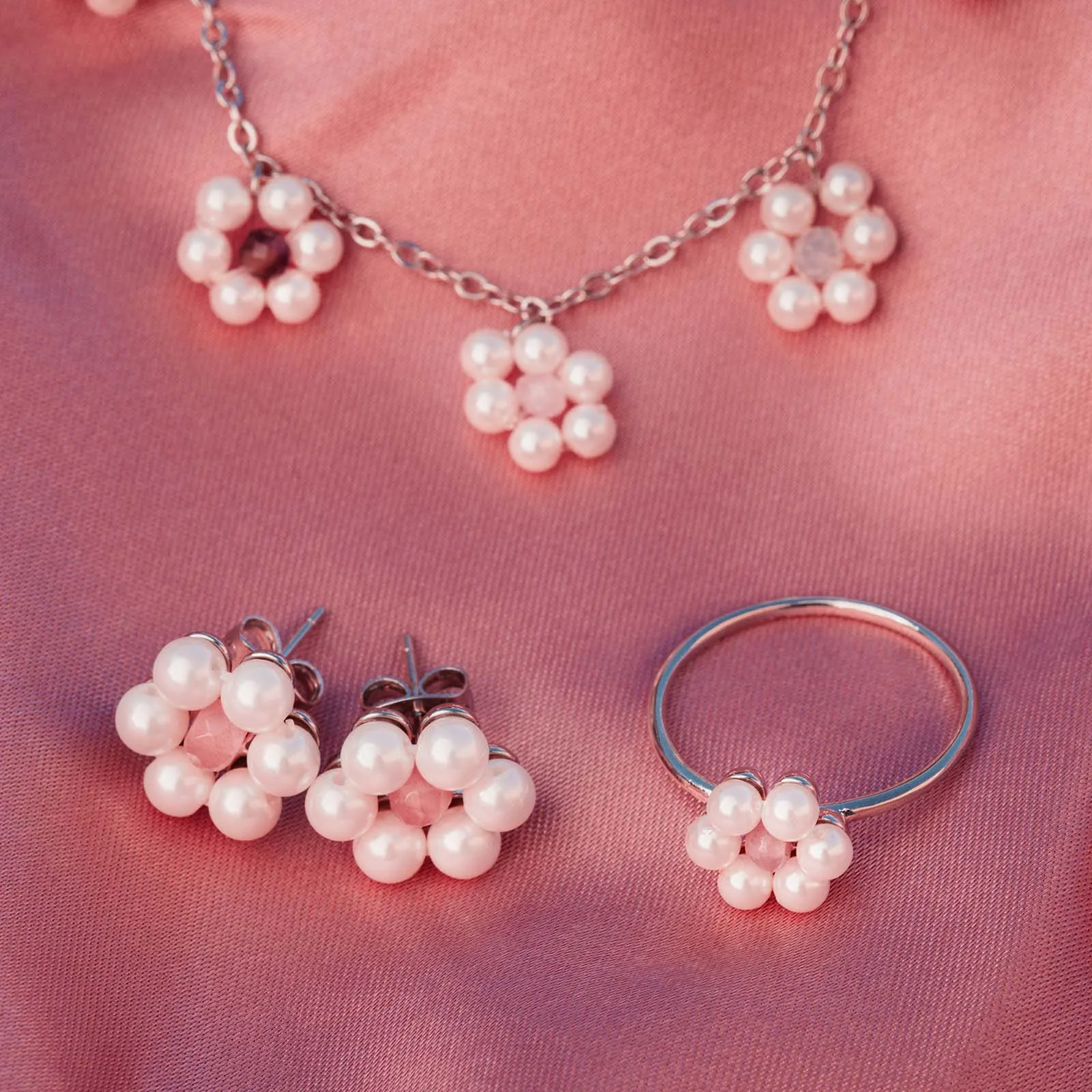 Bitty Pearl Flower Ring sold by Pura Vida product image thumbnail 4
